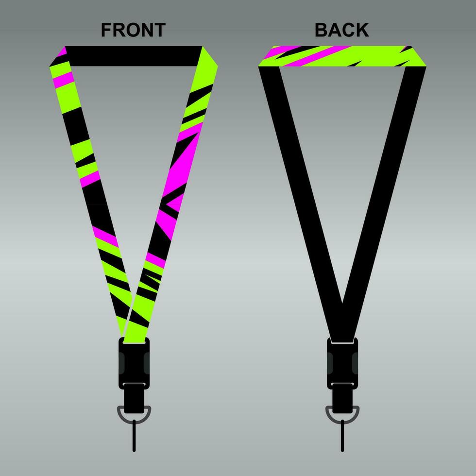 Lanyard Template Design For Company Purposes And More vector