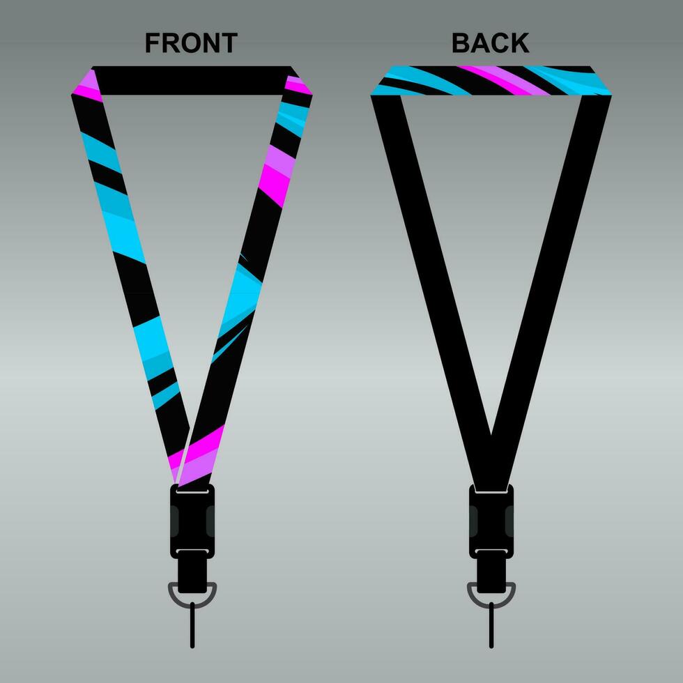 Lanyard Template Design For Company Purposes And More vector