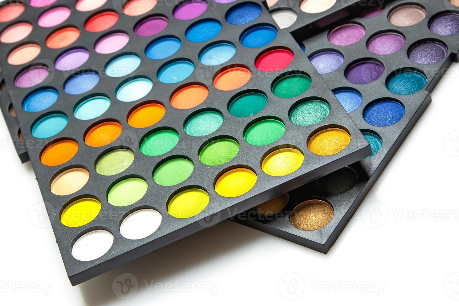 Palette with a multicolored eyeshadows photo