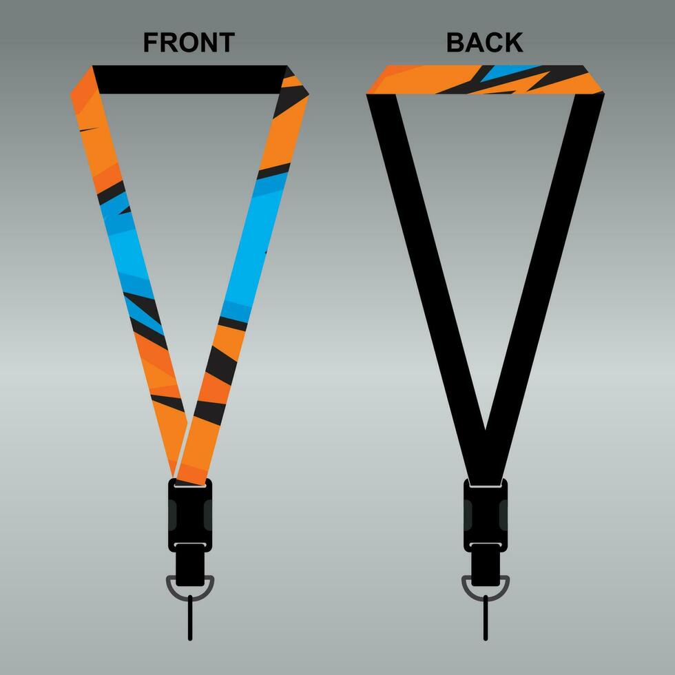 Lanyard Template Design For Company Purposes And More vector