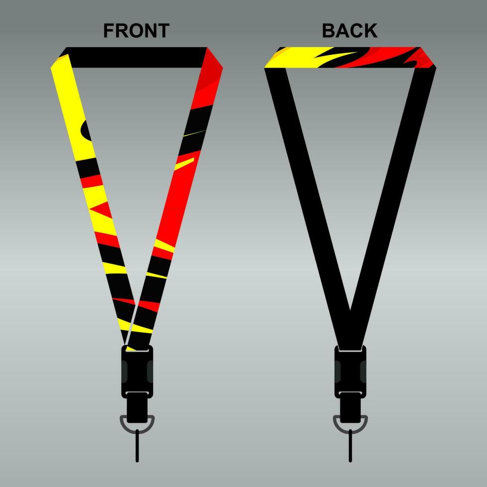 Lanyard Template Design For Company Purposes And More vector
