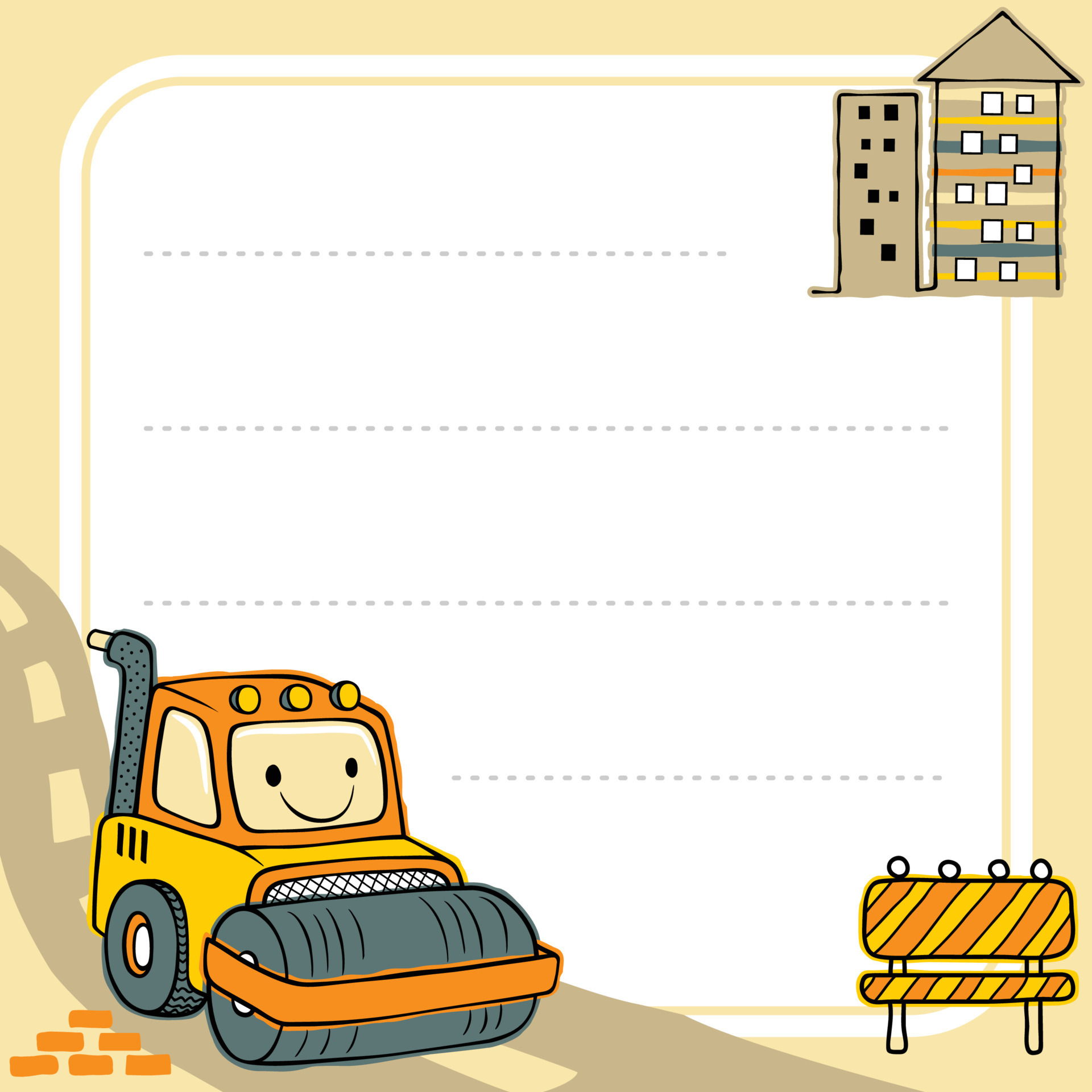 frame border template of hand drawn funny steamroller cartoon, construction elements illustration 16109886 Vector Art at Vecteezy frame border template of hand drawn funny steamroller cartoon, construction elements illustration 16109886 Vector Art at Vecteezy