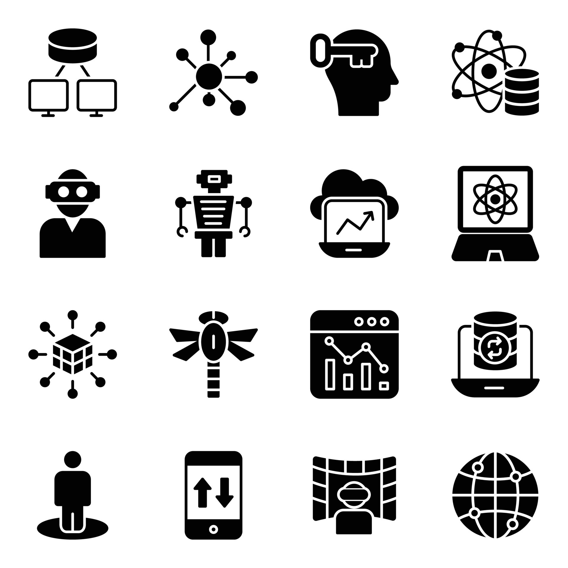 Pack of Advanced Technology Icons 16109942 Vector Art at Vecteezy
