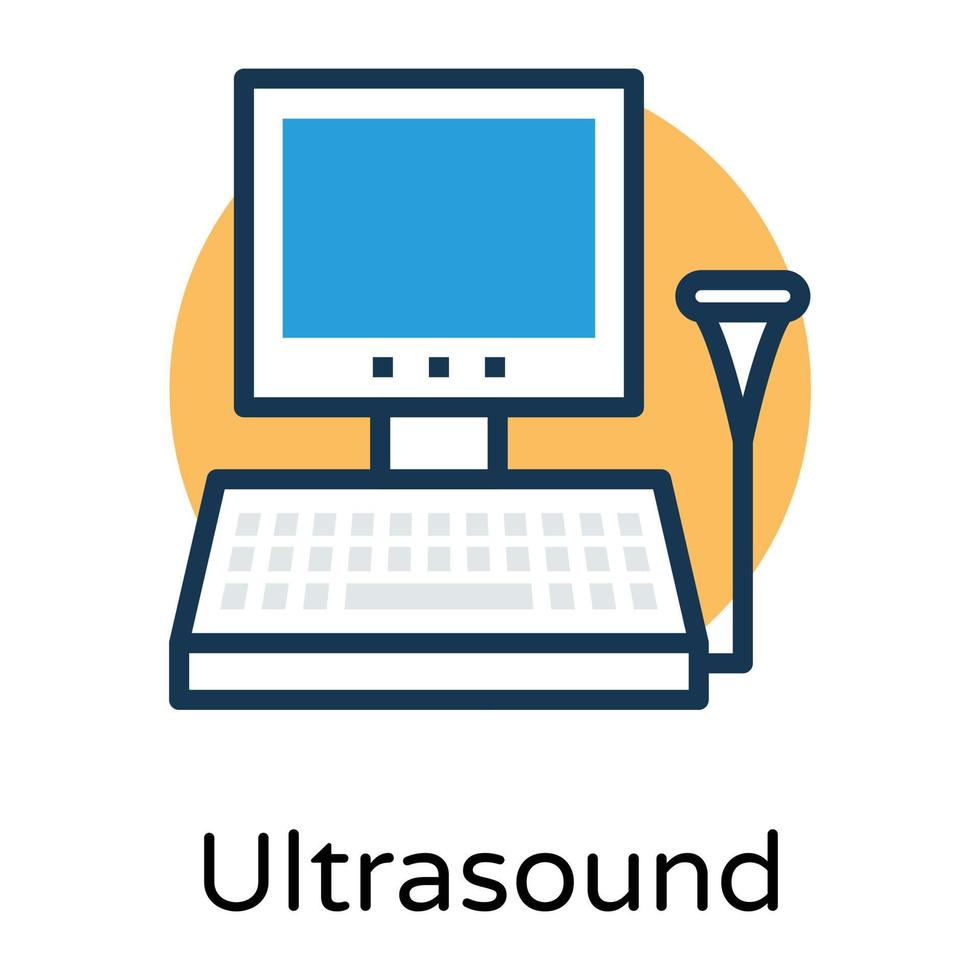 Trendy Ultrasound Machine vector