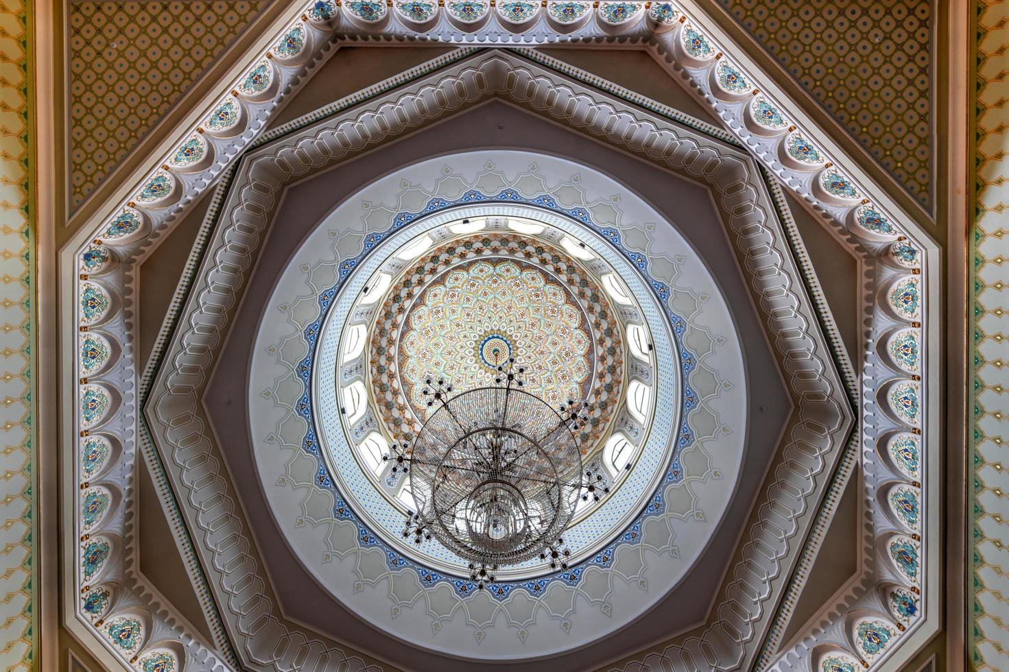 Tashkent, Uzbekistan - July 8, 2019 -  Interior of the medieval Dzhuma Mosque in Tashkent, Uzbekistan. photo