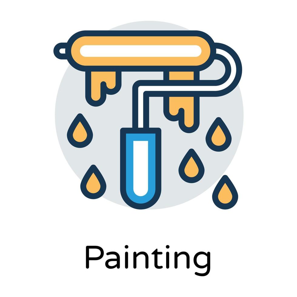 Trendy Paint Roller vector