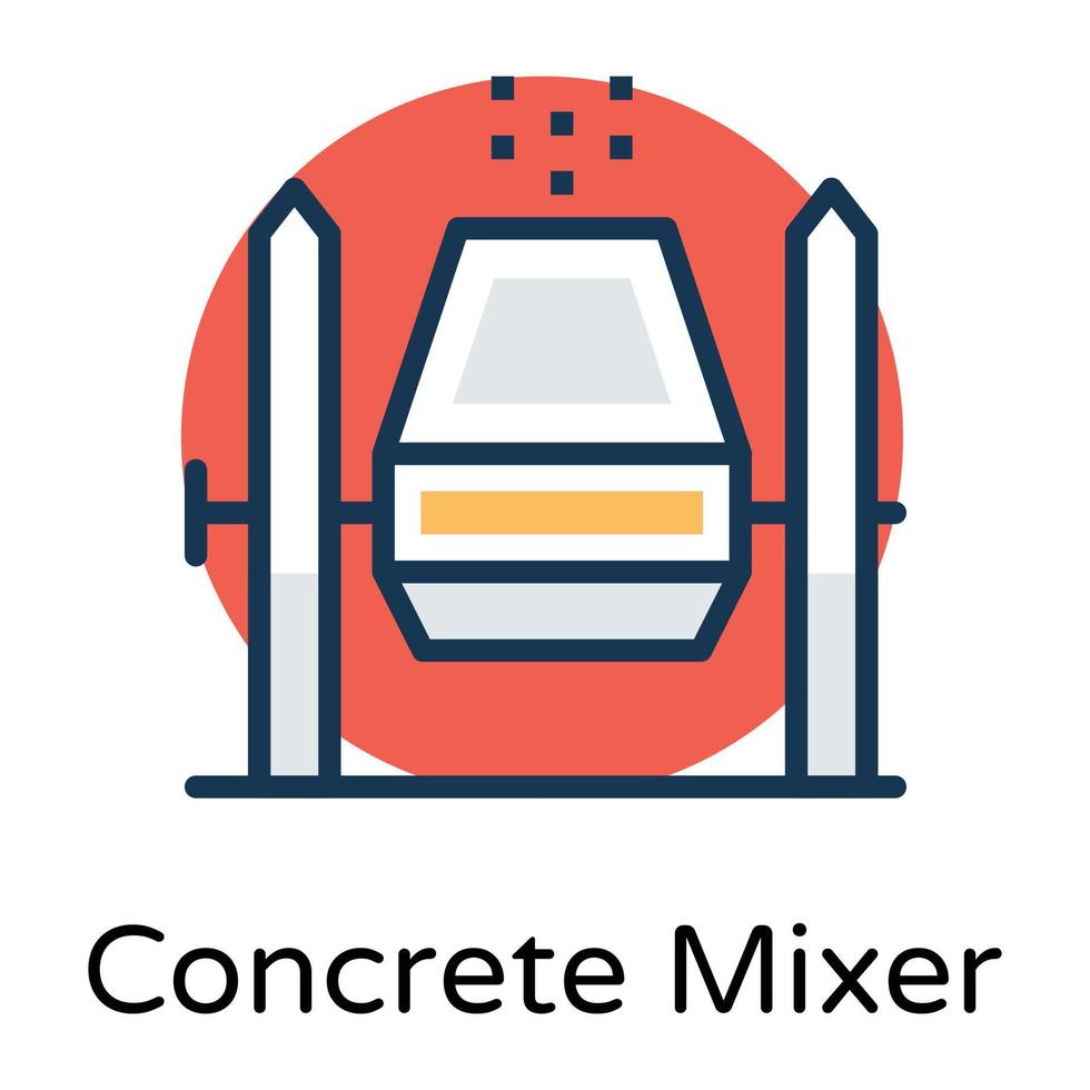 Trendy Concrete Mixer vector