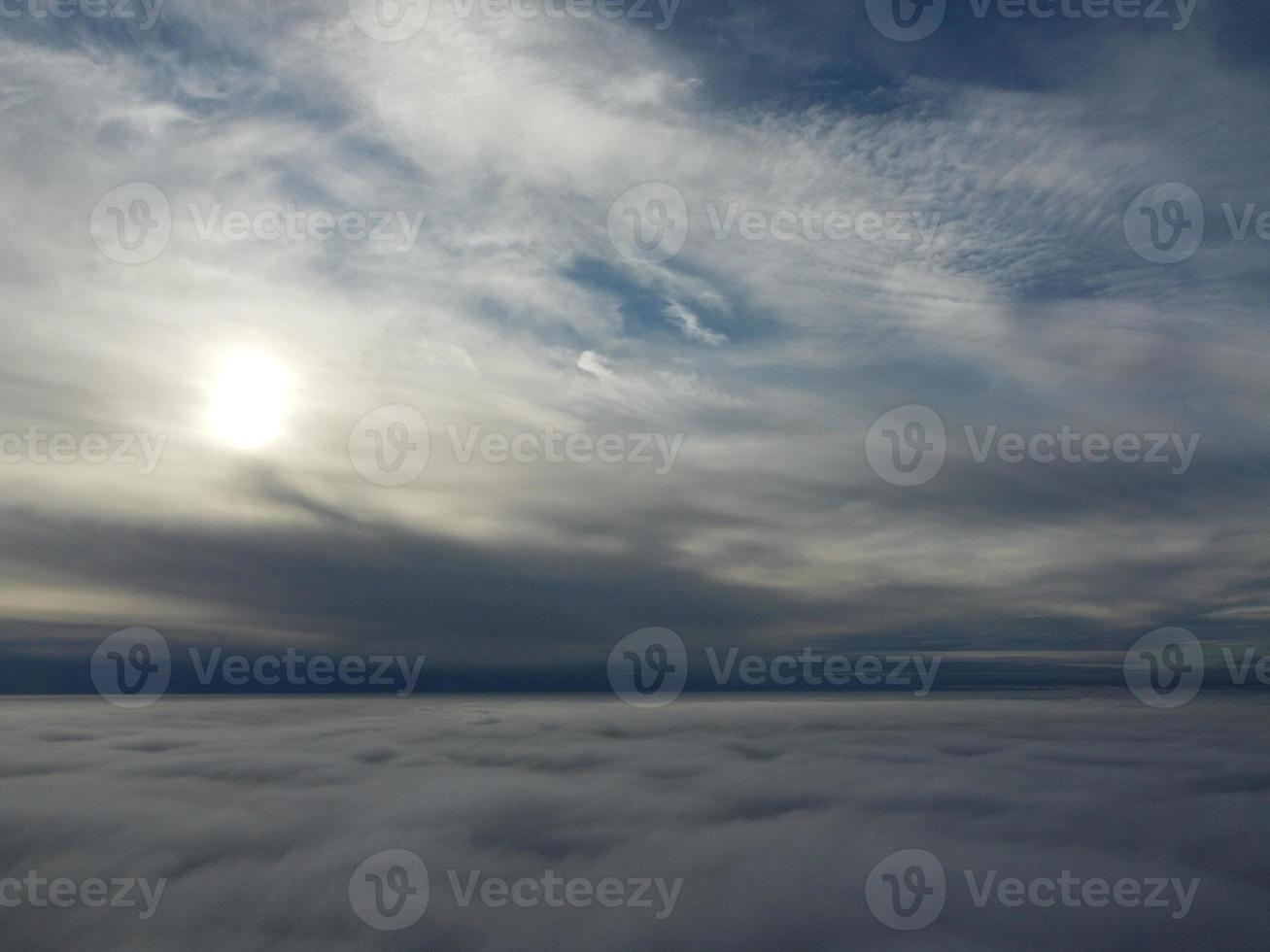 Most Beautiful High Angle Footage of Winter Clouds over the British City of England photo