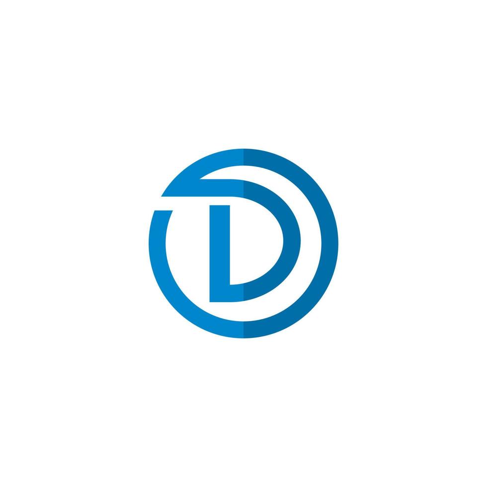 Ilustración de icono de plantilla de icono de vector de logotipo de letra d