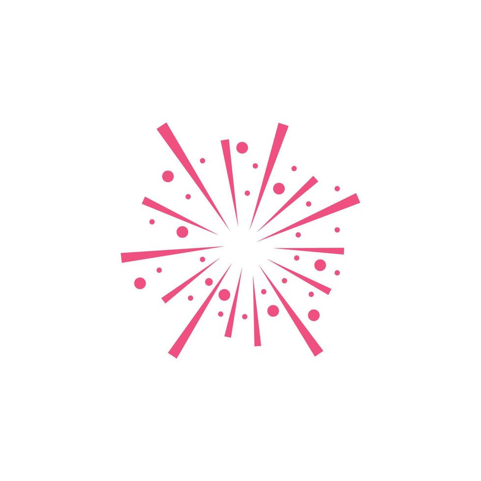 Firework vector template illustration