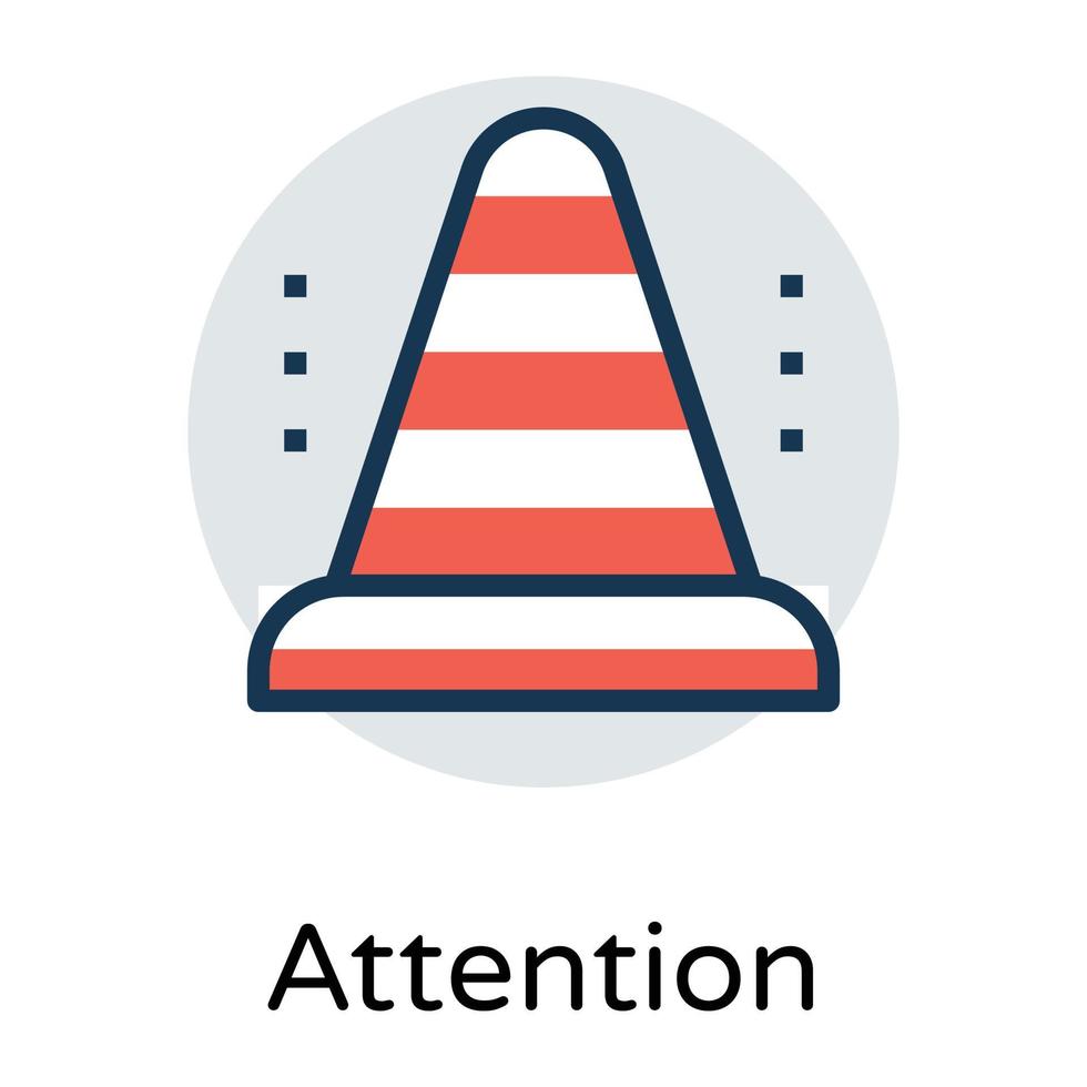 Trendy Traffic Cone vector