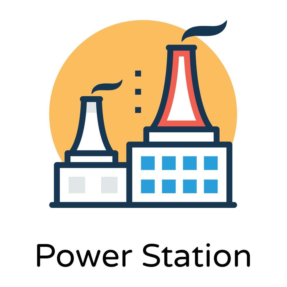 Trendy Power Station vector