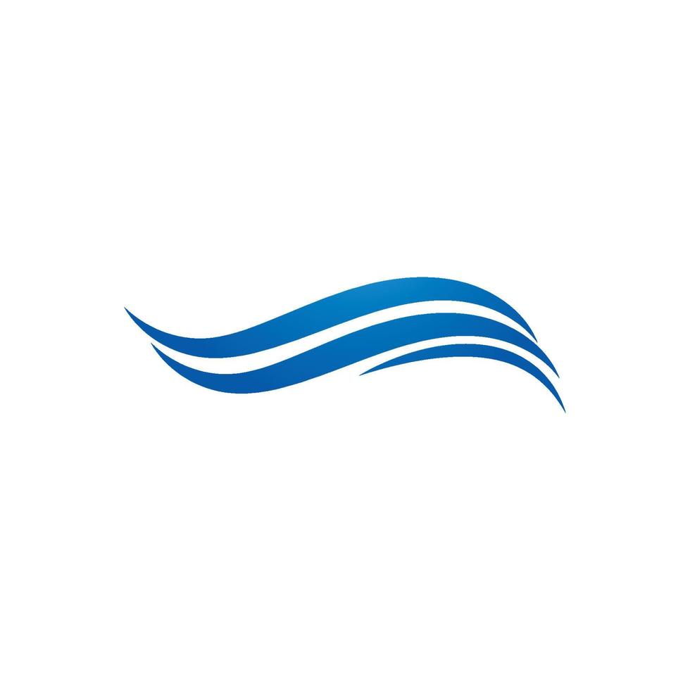 Water Wave Logo Template. vector Icon illustration