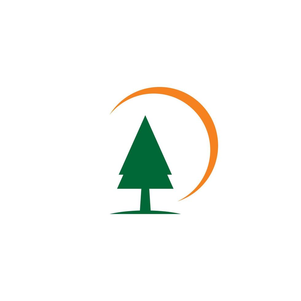 Pine logo template vector icon illustration