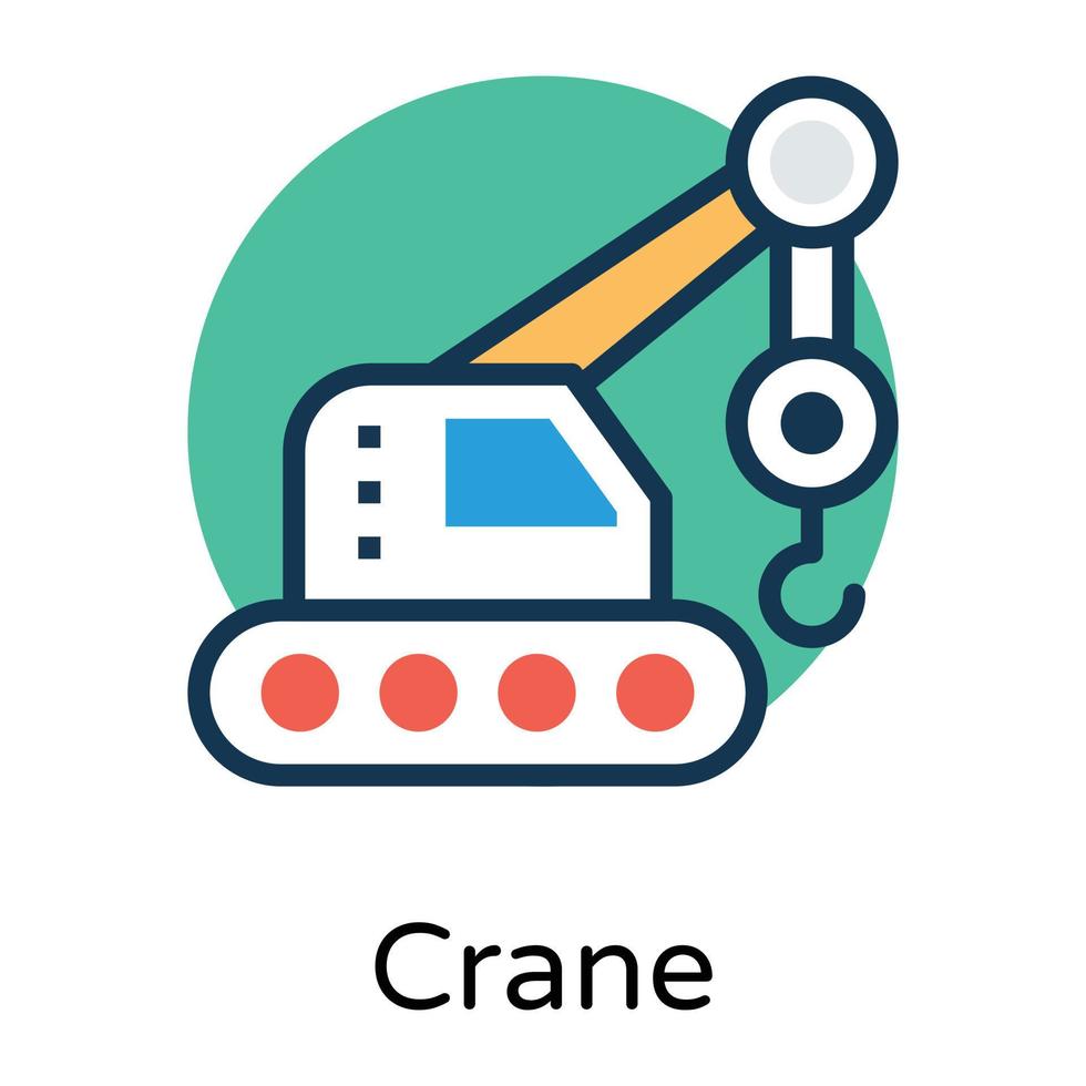 Trendy Crawler Crane vector