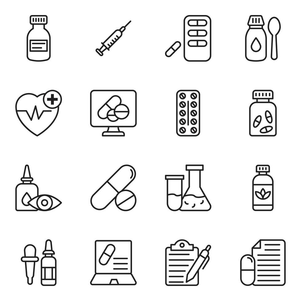 Pack of Medical Supply Icons vector