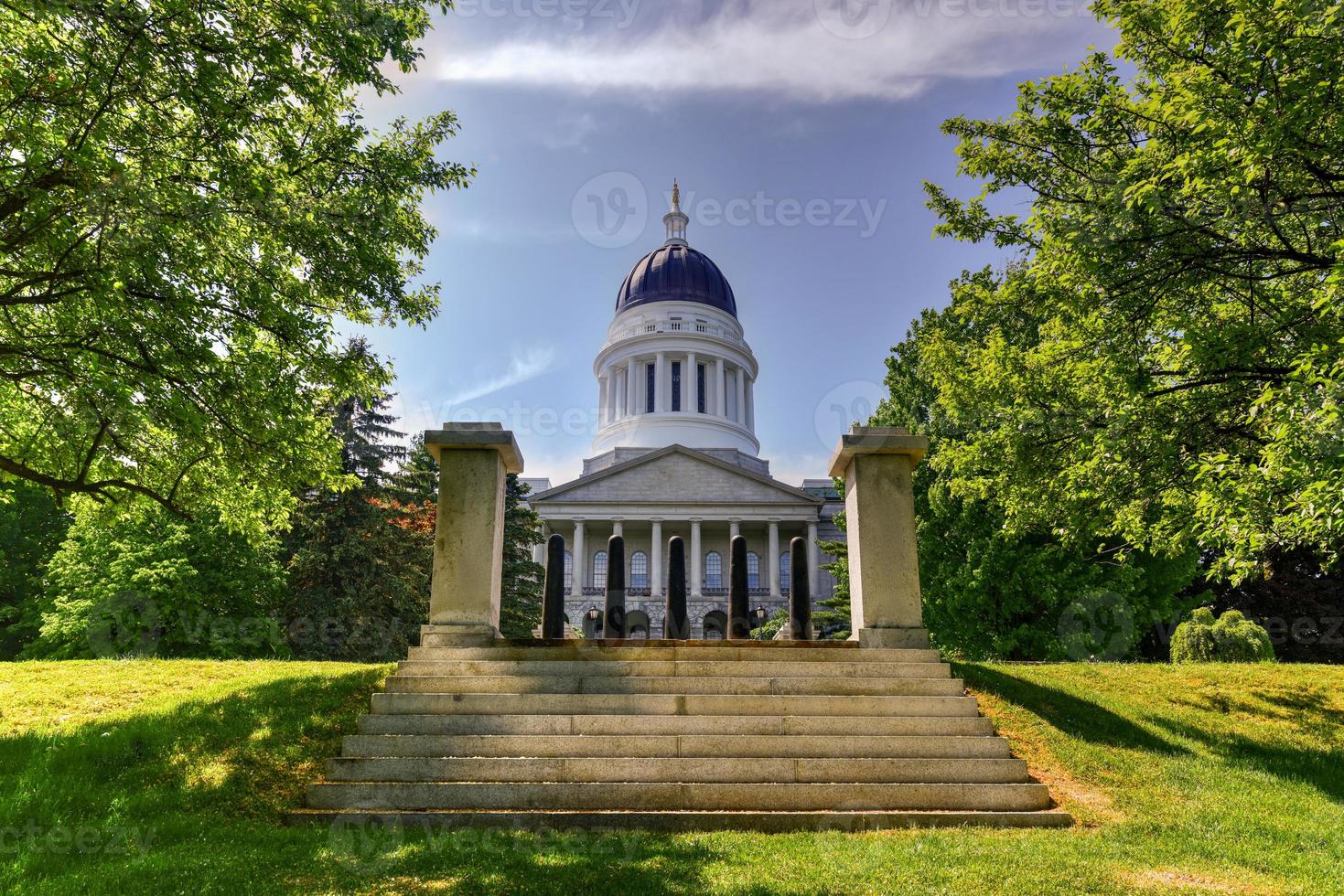 The Maine State House in Augusta, Maine is the state capitol of the State of Maine. The building was completed in 1832, one year after Augusta became the capital of Maine. photo