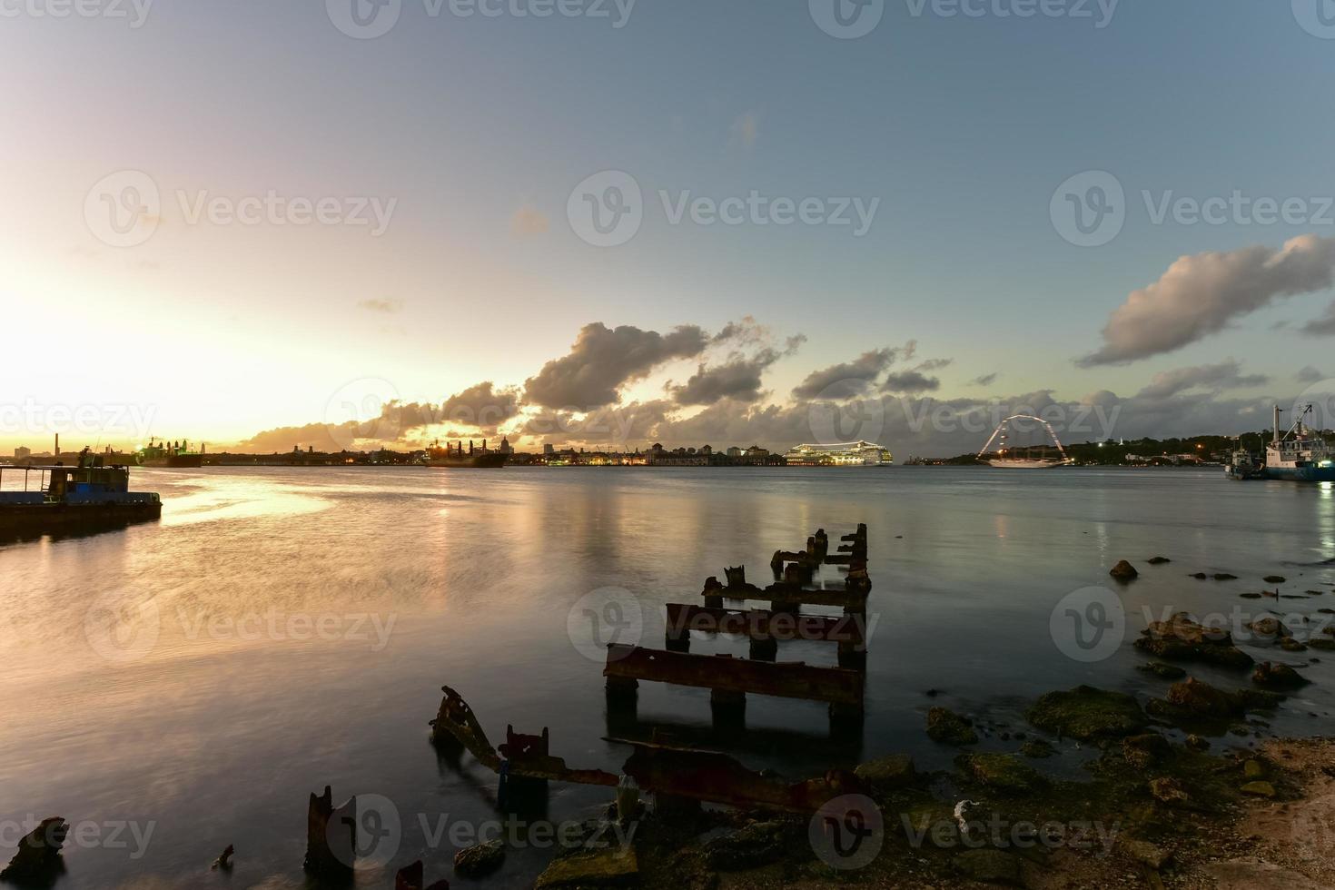 Port of Havana in the neighborhood of Regla in Cuba. photo
