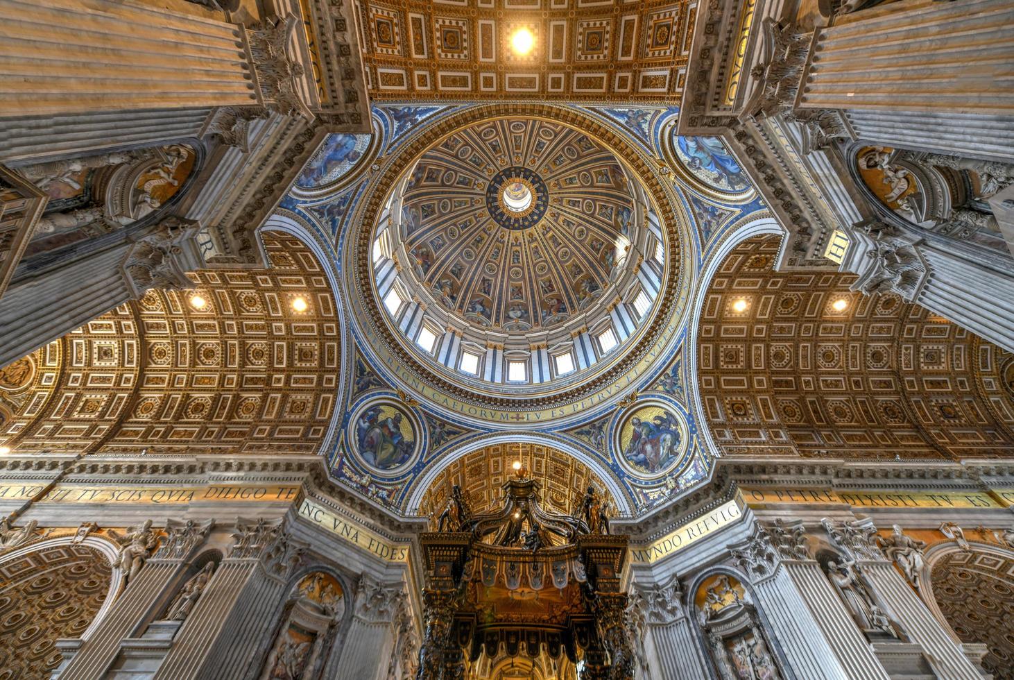 Vatican City - March 23, 2018 -  Interior of Saint Peter's dome in the Vatican City, Rome, Italy photo