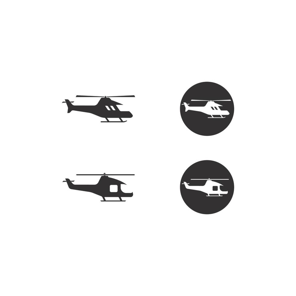 helicóptero logo vector icono ilustración