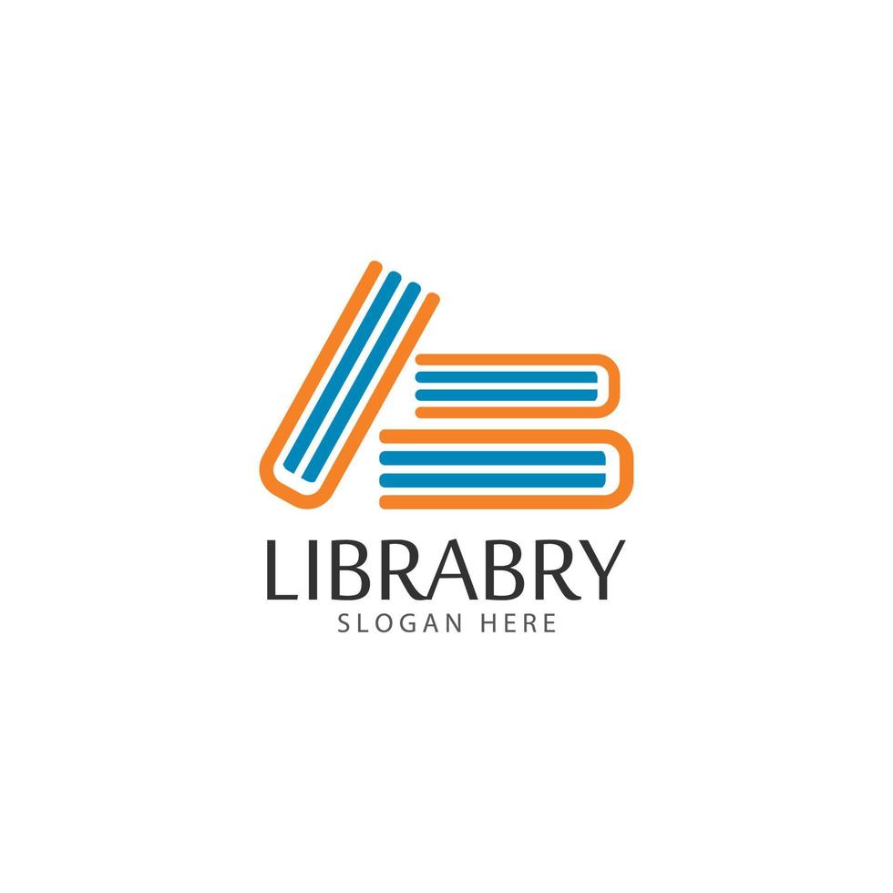 Ilustración de vector de plantilla de logotipo de libro