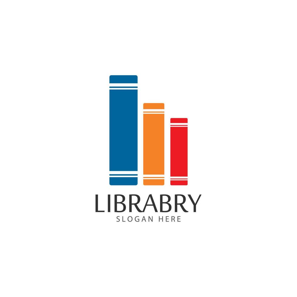 Ilustración de vector de plantilla de logotipo de libro