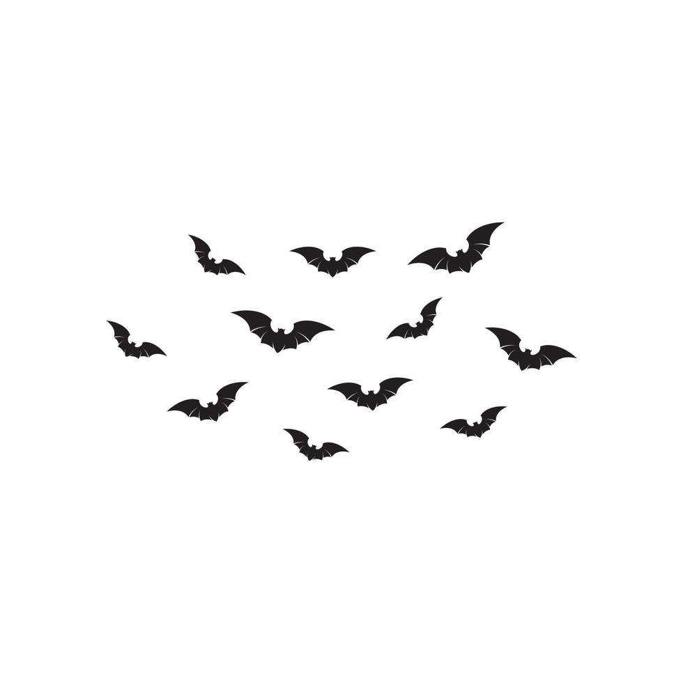 Set of bats background vector illustration