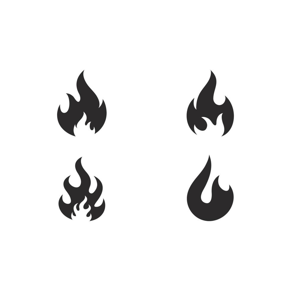 Fire flame Logo Template vector icon Oil, gas and energy logo