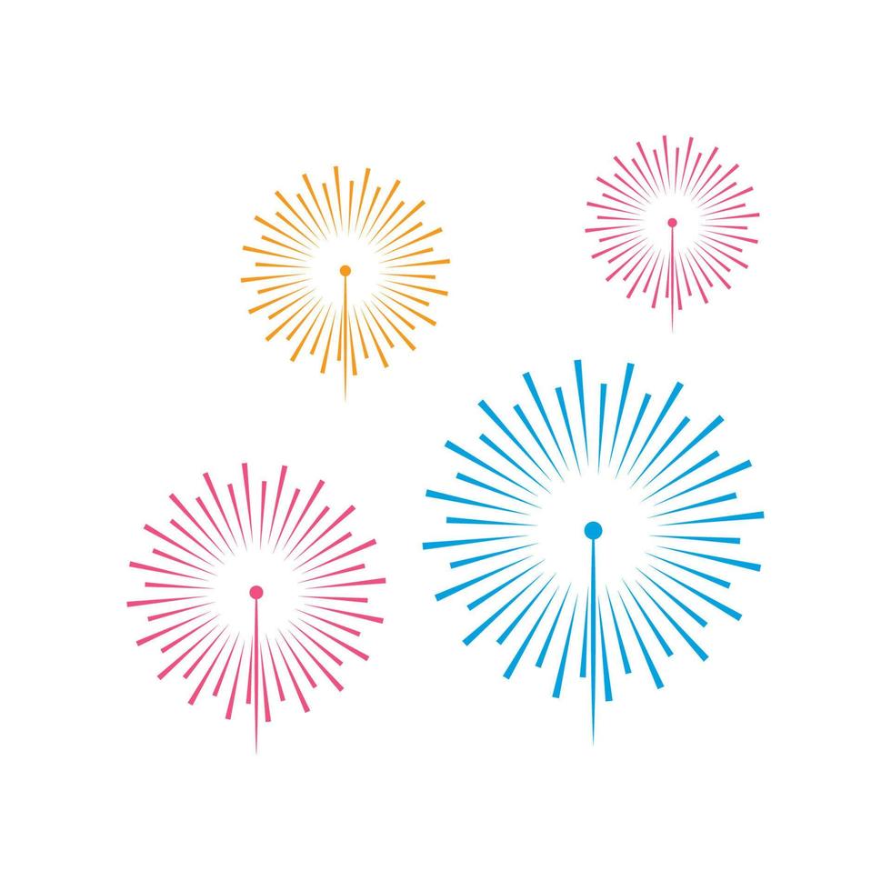 Firework vector template illustration