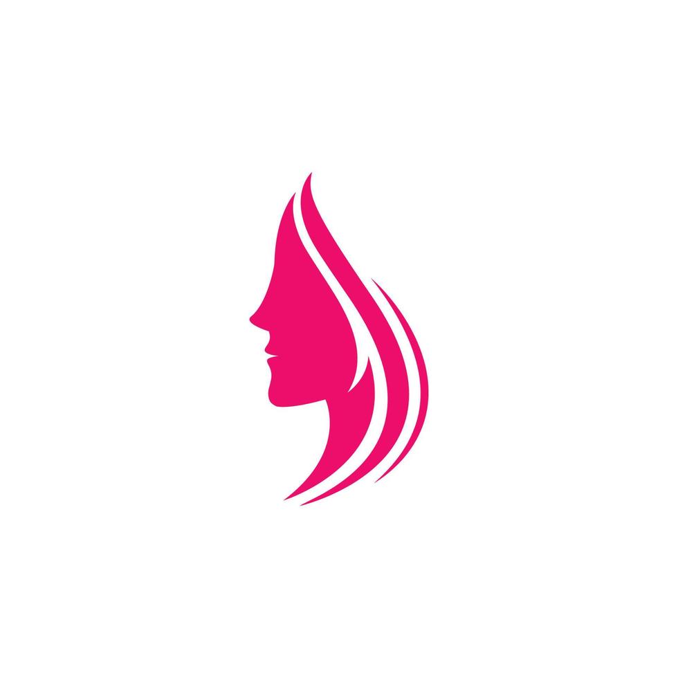 plantilla de logotipo de icono de mujer de belleza vector