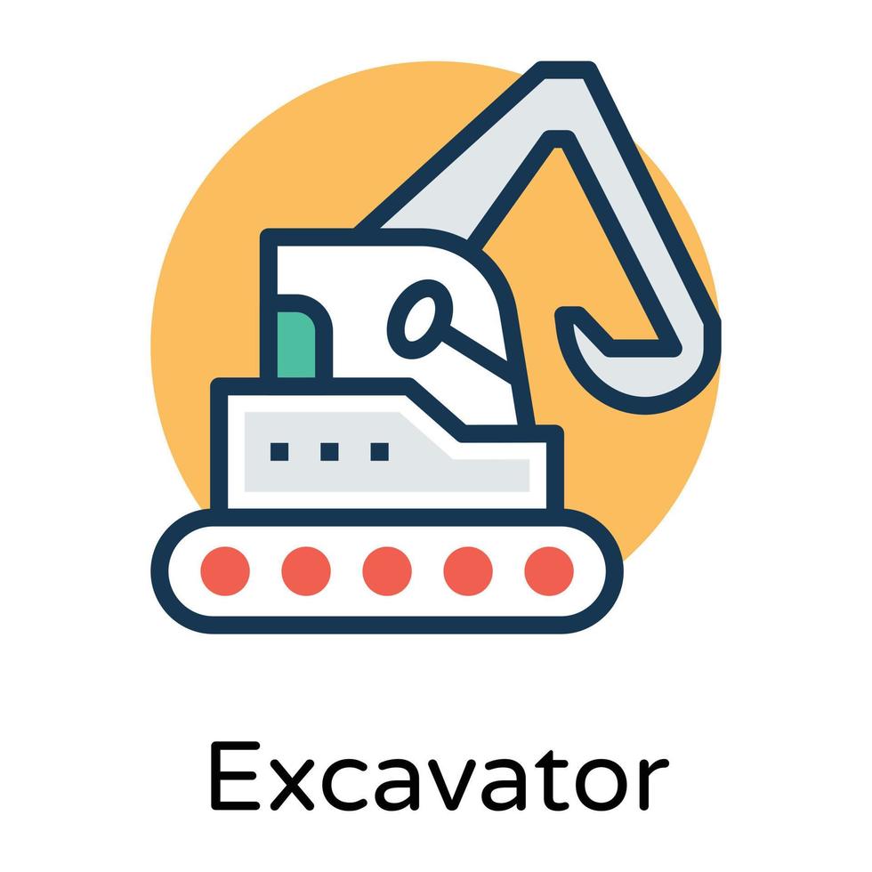 Trendy Excavator Concepts vector