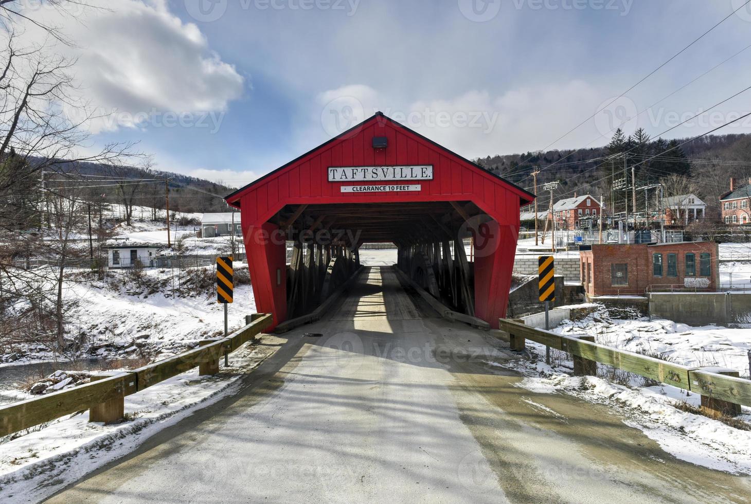 Taftsville Covered Bridge in Woodstock, Vermont. photo