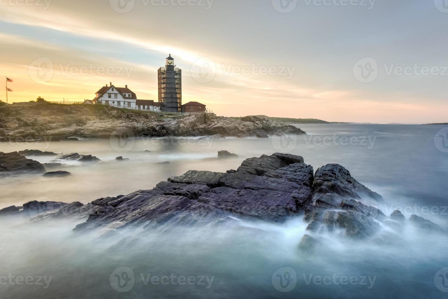 Portland Head Lighthouse in Cape Elizabeth, Maine. It is a historic lighthouse in Cape Elizabeth, Maine. Completed in 1791, it is the oldest lighthouse in the state of Maine. photo