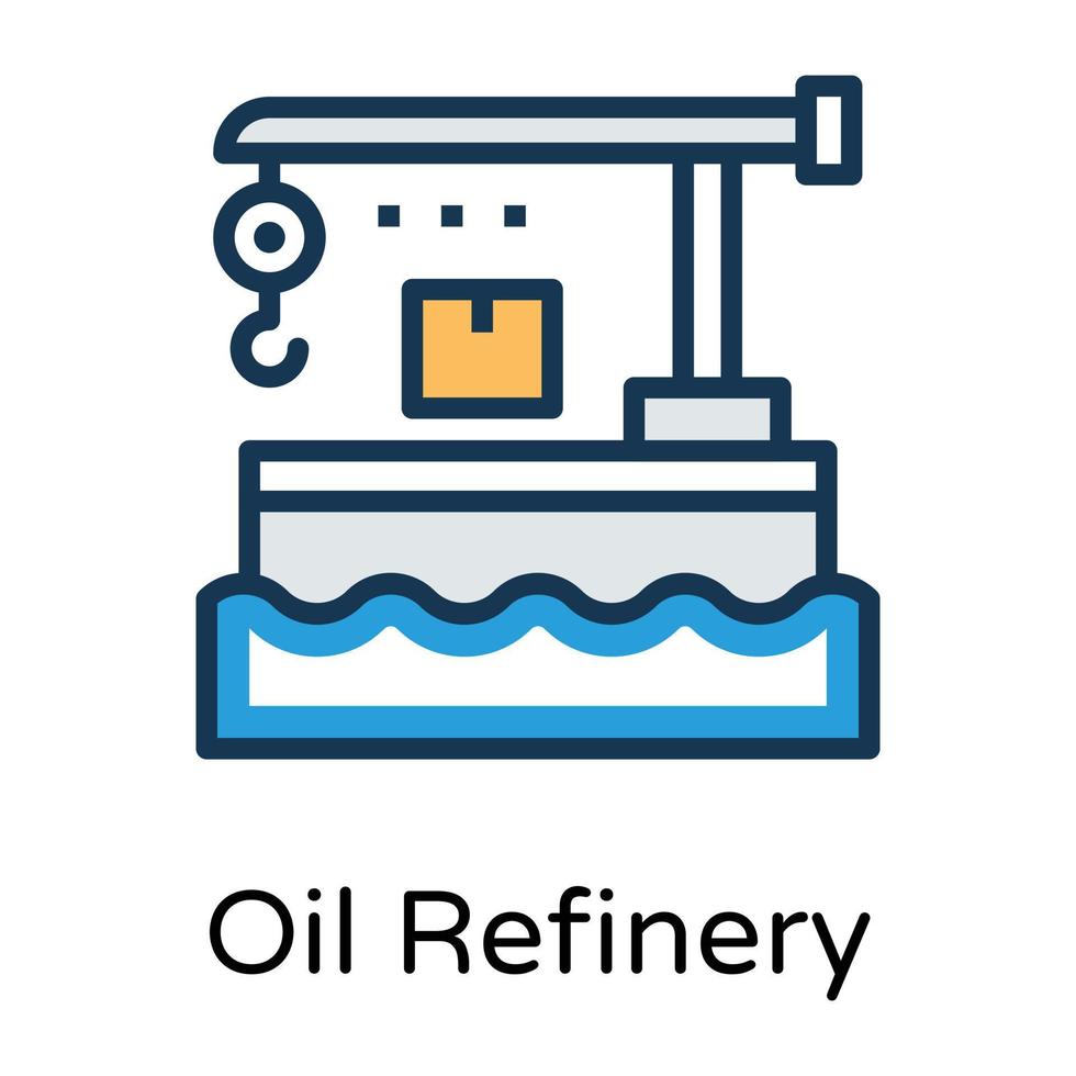Trendy Container Crane vector