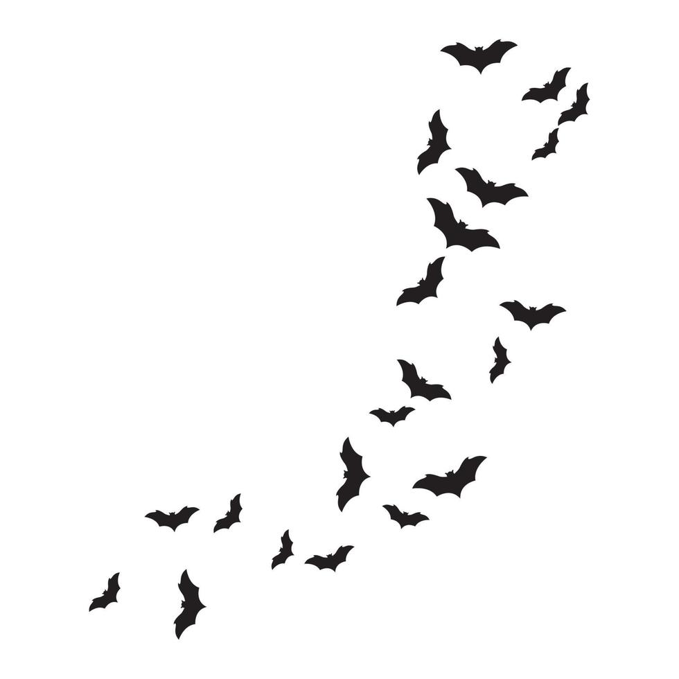 Set of bats background vector illustration