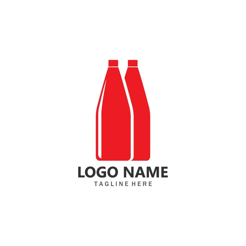 set of Bottle logo template vector icon illustration