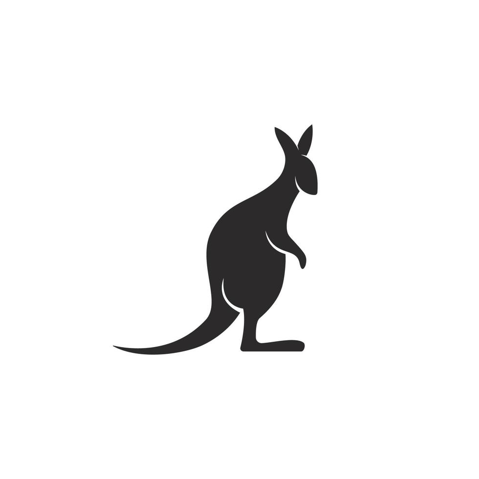 ilustración de icono de vector de logotipo de canguro