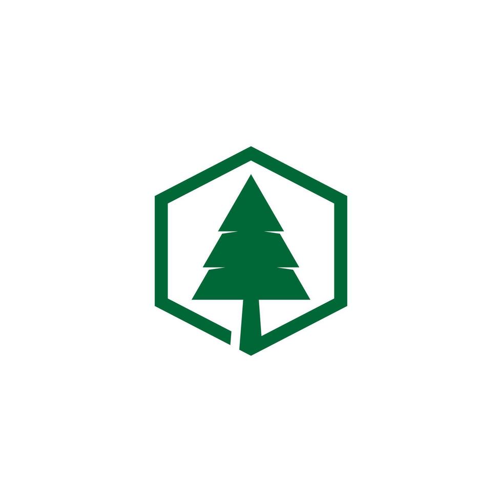 Pine logo template vector icon illustration