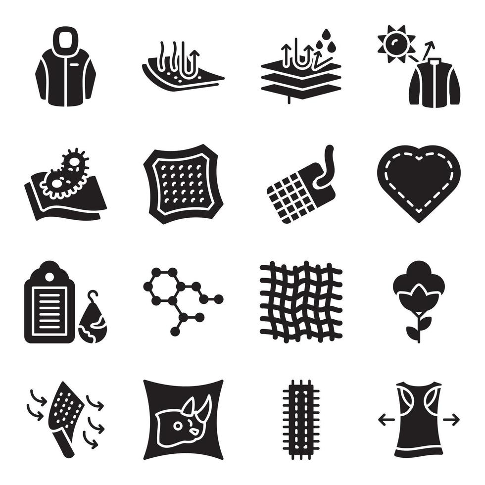 Pack of Fabric Icon Vectors