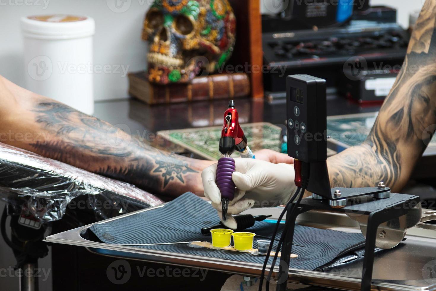 Details of a tattoo artist work photo