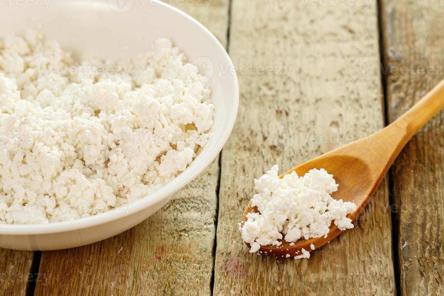 Cottage cheese in the bowl photo