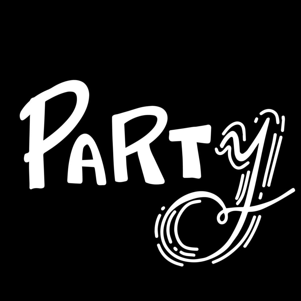 Hand drawn, doodle party set. Sketch icons for invitation, flyer, poster vector