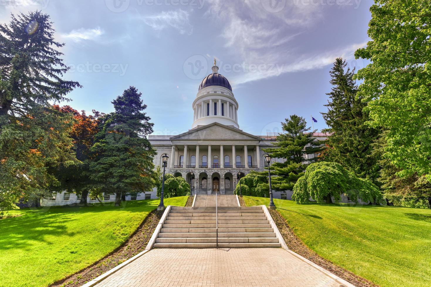 The Maine State House in Augusta, Maine is the state capitol of the State of Maine. The building was completed in 1832, one year after Augusta became the capital of Maine. photo
