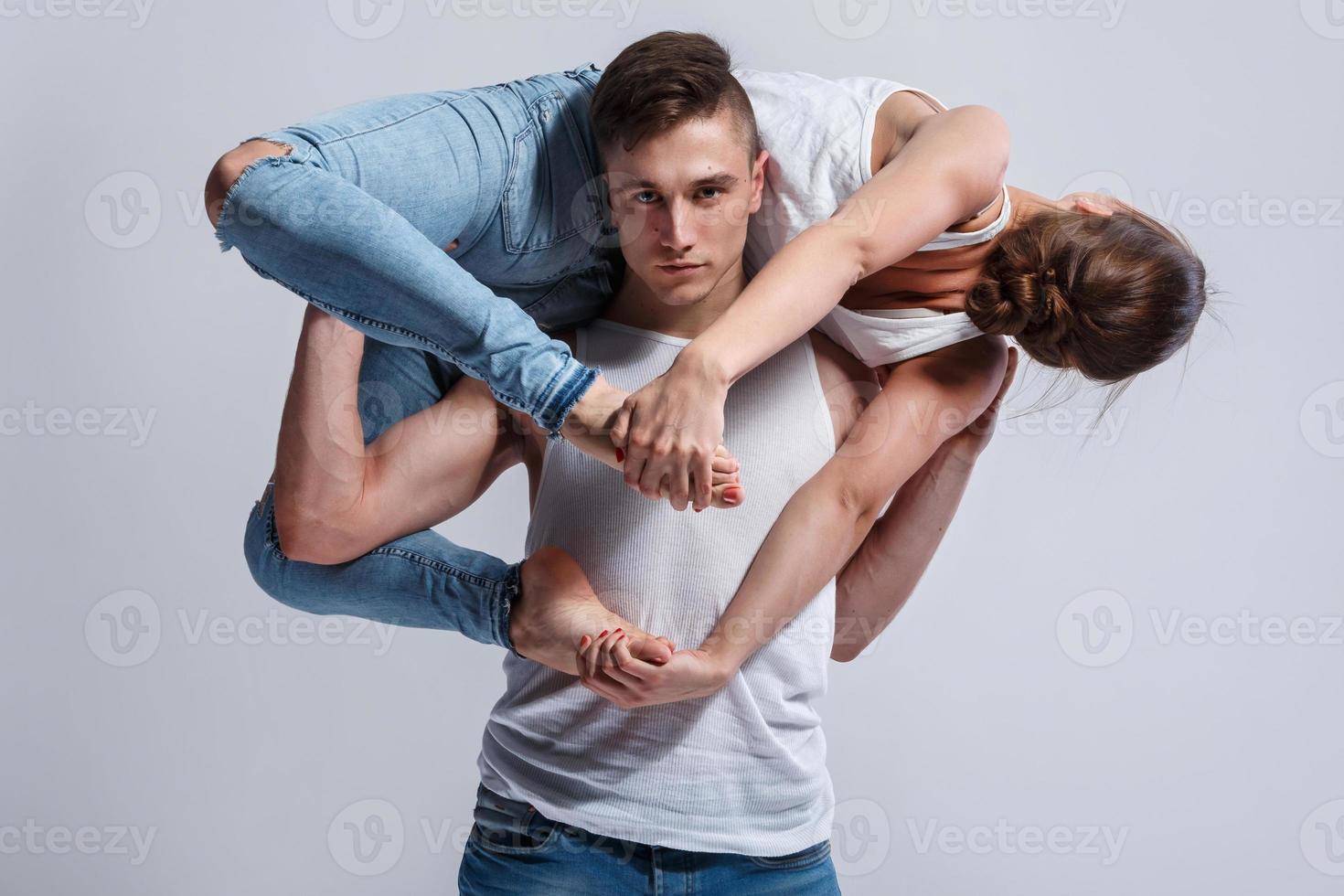 Dancers doing different dance elements photo