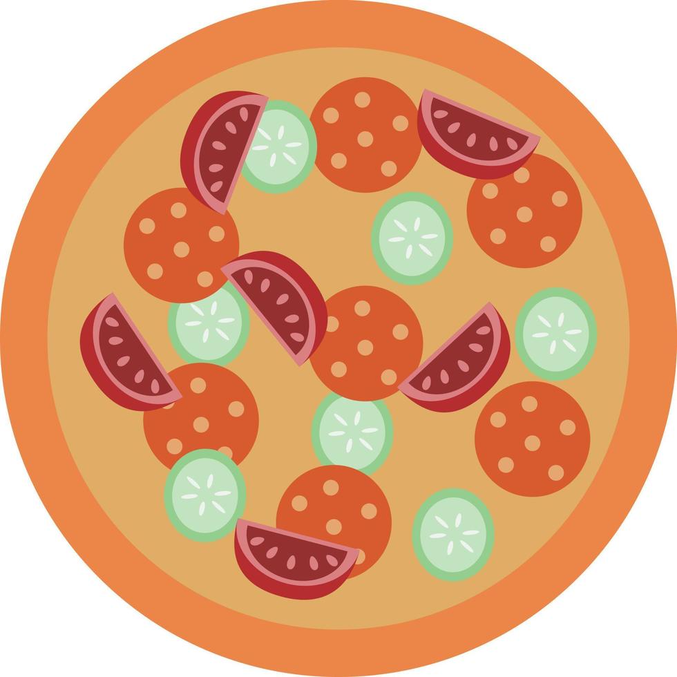 Delicious pizza element creation, tasty food illustration design. vector