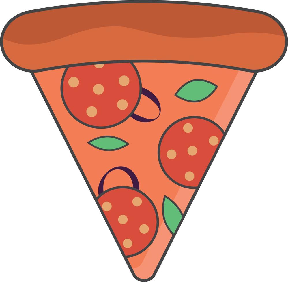 Delicious pizza element creation, tasty food illustration design. vector
