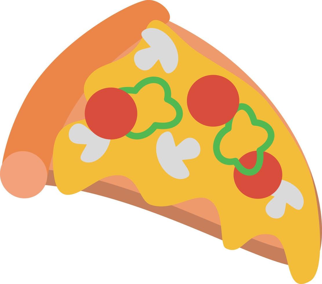 Delicious pizza element creation, tasty food illustration design. vector