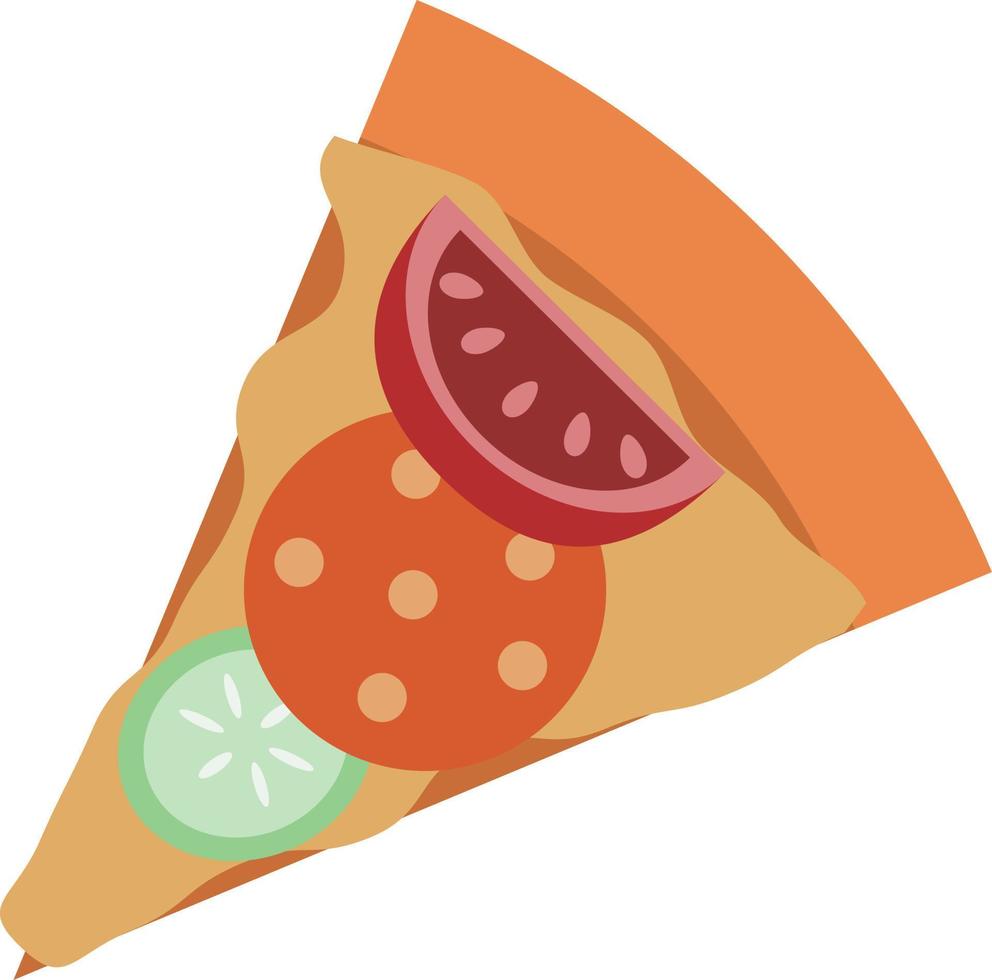 Delicious pizza element creation, tasty food illustration design. vector