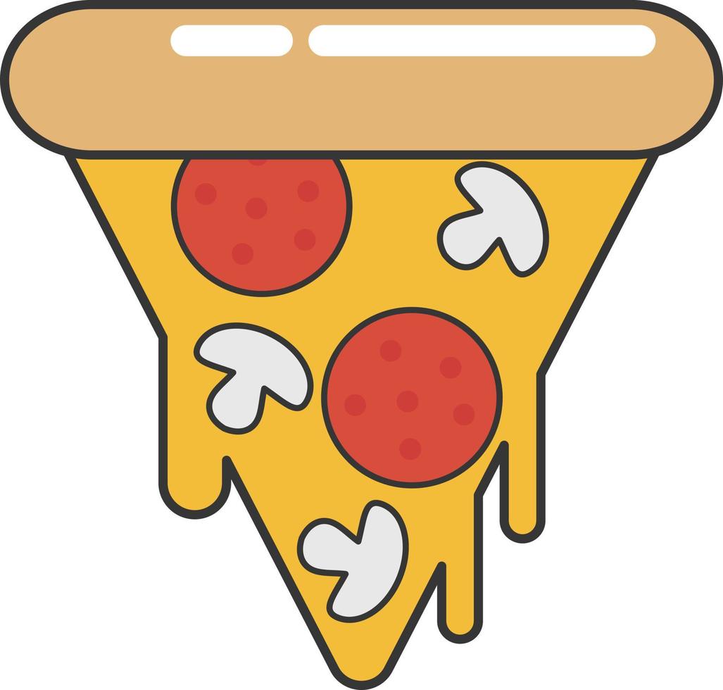 Delicious pizza element creation, tasty food illustration design. vector