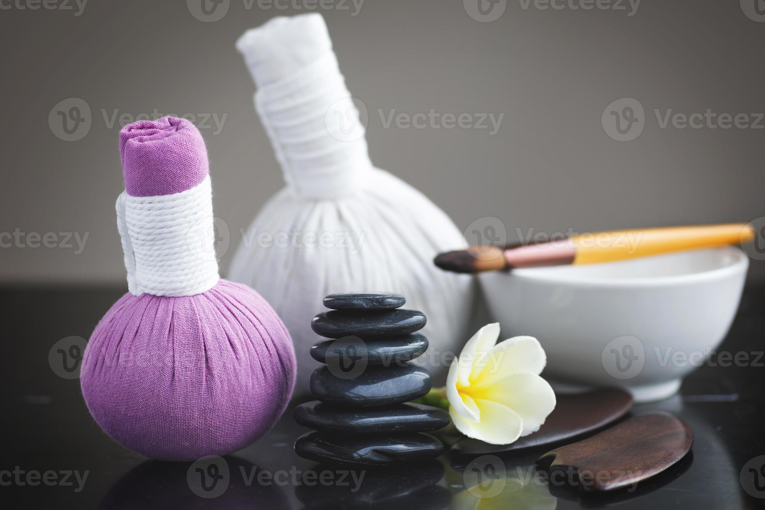 Tools for different kinds of asian massages 16115597 Stock Photo at